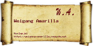 Weigang Amarilla névjegykártya